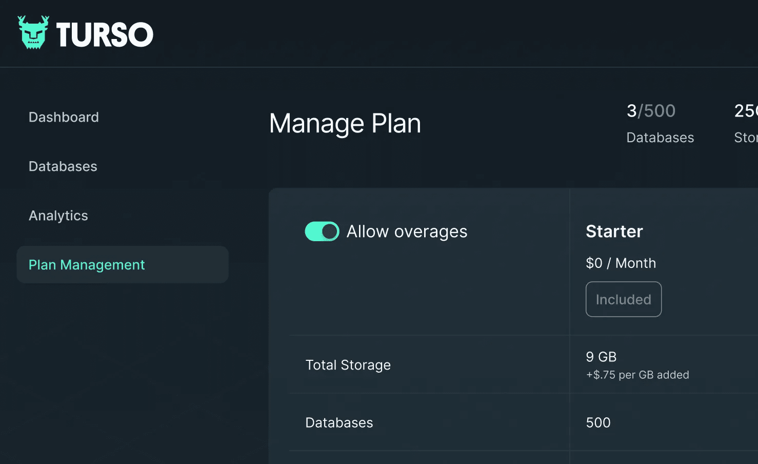 Cover image for Turso introduces additional pricing flexibility with support for Overages
