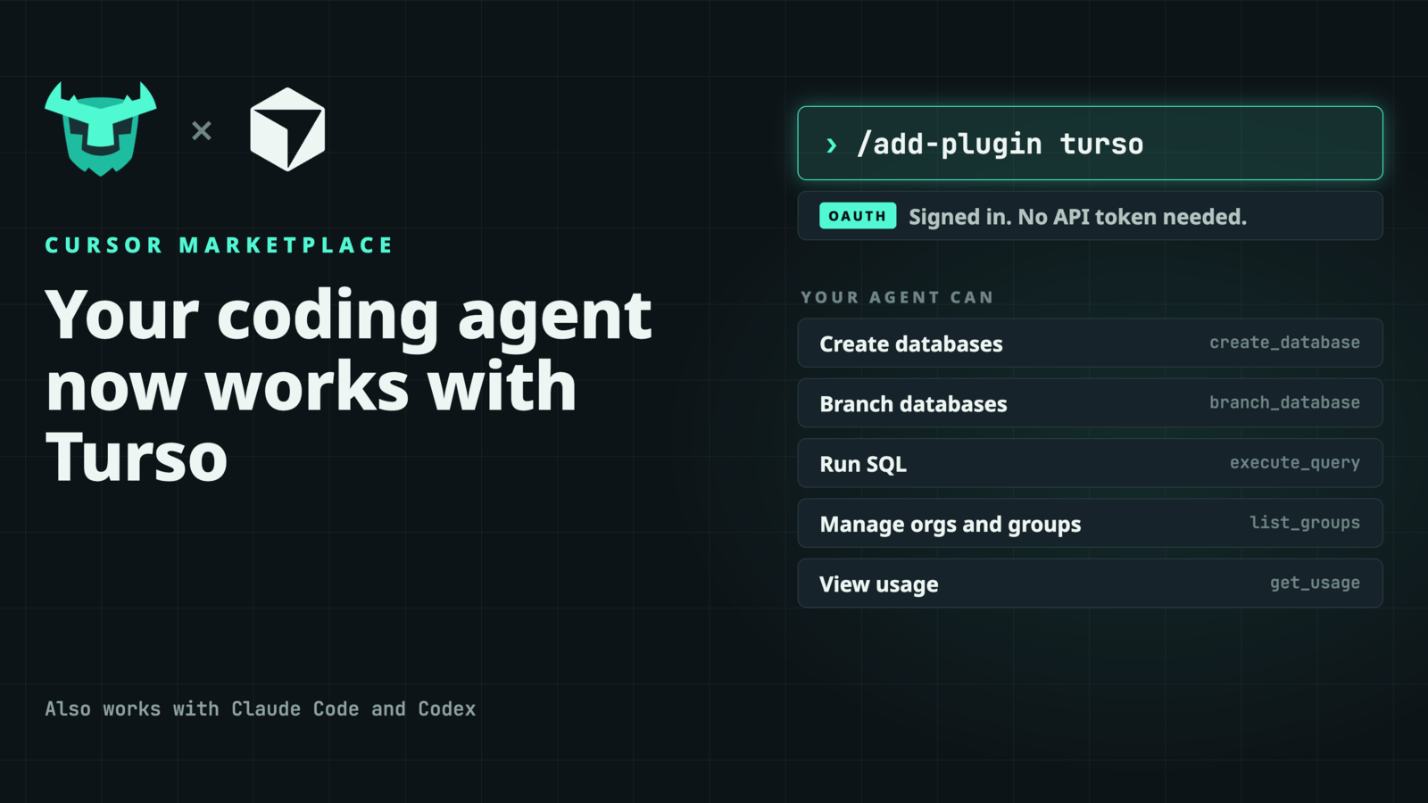 Cover image for Turso is now in the Cursor Marketplace