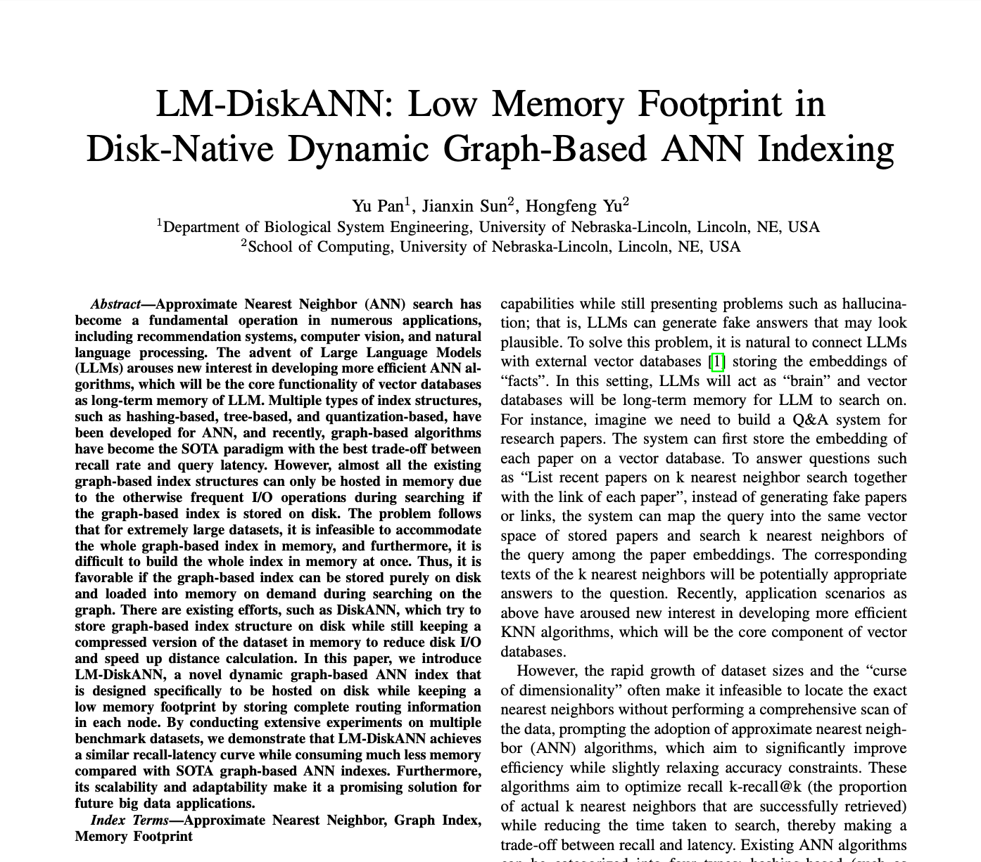 LM-DiskANN paper